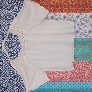 Boho White Lace Top AEO American Eagle XXL 70s